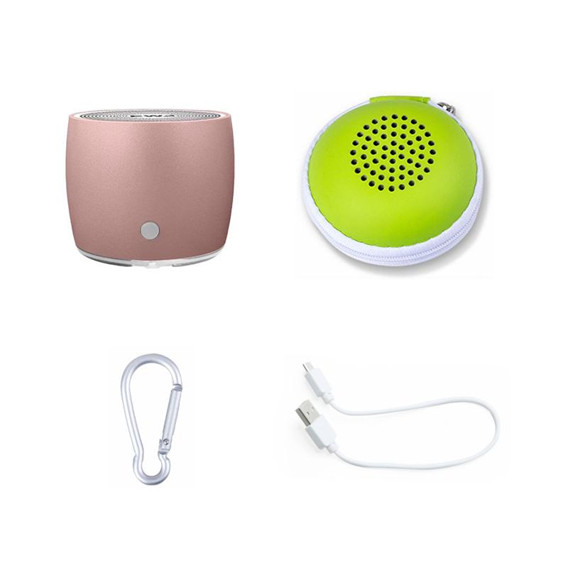 Loa Bluetooth Mini EWA A103 Âm Thanh Bass Loa Di Động Không Dây IPX5 Thân Kim Loại Chống Nước Hộp Âm Thanh Lớn Giảm Tiếng Ồn Màu sắc: Vàng Hồng