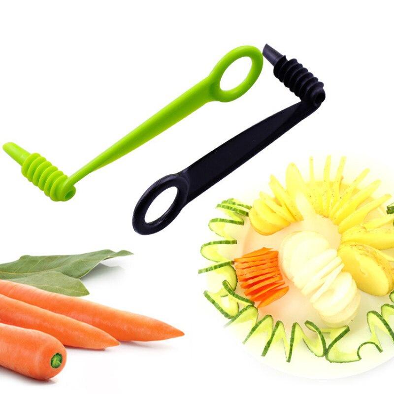 Kitchen Accessories Vegetables Spiral Potato Carrot Cucumber Salad Chopper Easy Creative Slicer Cutter Spiralizer Kitchen Tools