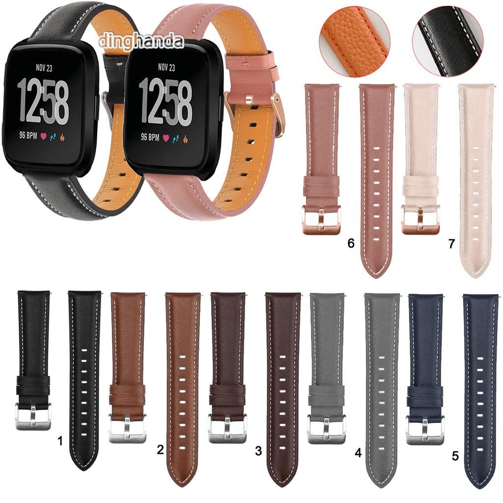 Dây đeo bằng da thật thời trang cho đồng hồ thông minh Fitbit Versa Lite Versa 2 Versa SE
