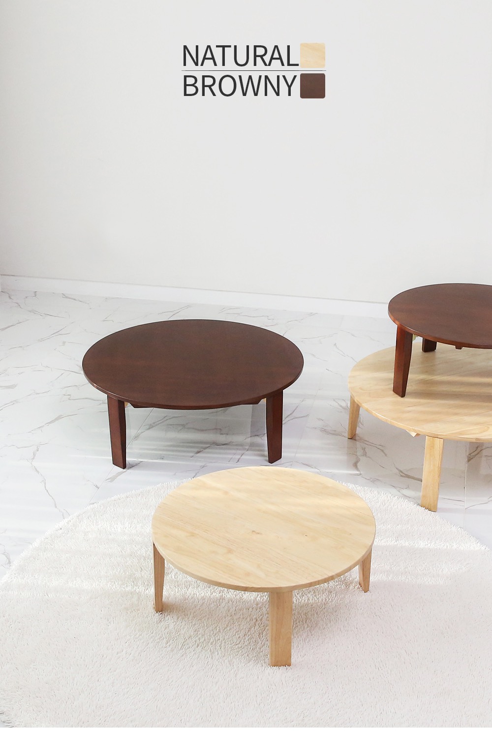 Bàn Tròn Ngồi Bệt Gấp Gọn Cao Cấp - Size 60x60x26cm | Gỗ Tần Bì Nhập Khẩu Châu Âu