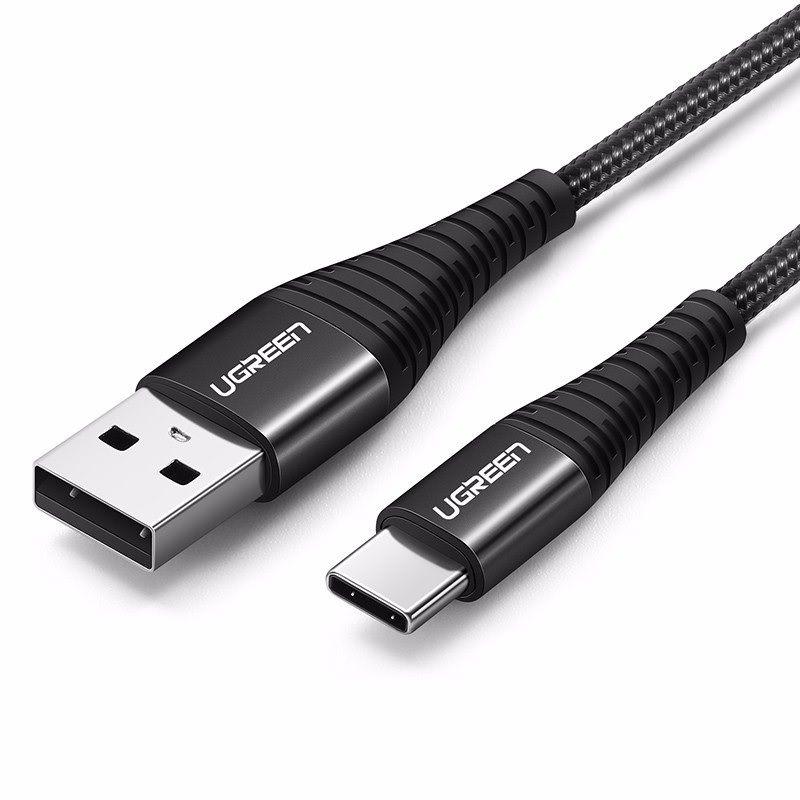 Ugreen UG60570US301TK 2m QC4.0 3A cáp USB A ra Type C dây dù siêu bền đầu nhôm chống gãy - HÀNG CHÍNH HÃNG