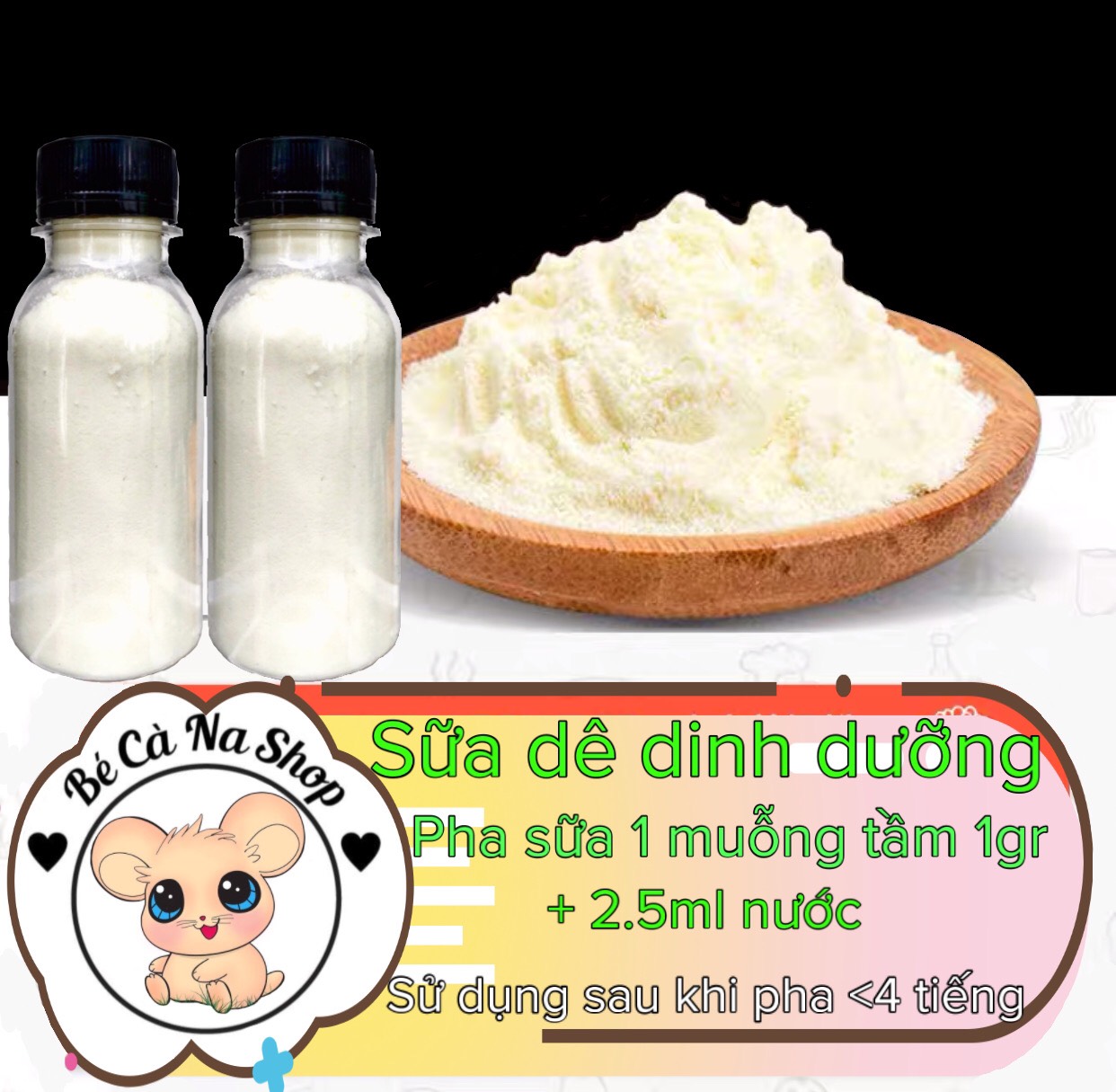 Sữa dê dinh dưỡng nguyên chất cho hamster