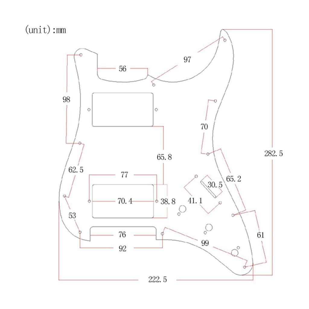 11 Hole Guitar Pick Guard Scratch Plate DIY Replacements Parts Black