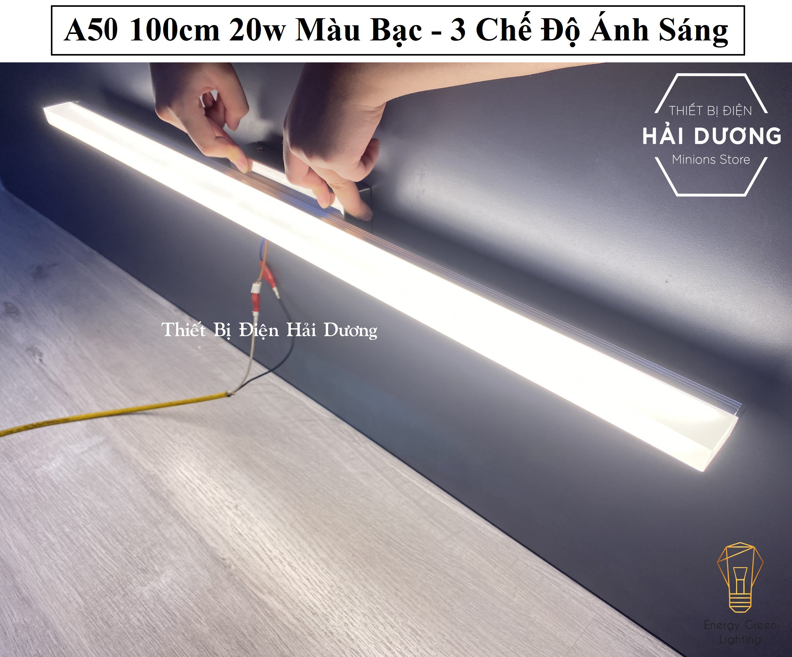 Đèn Soi Tranh- Đèn Rọi Gương Led Model A50 100cm 20w - 3 Chế Độ Ánh Sáng