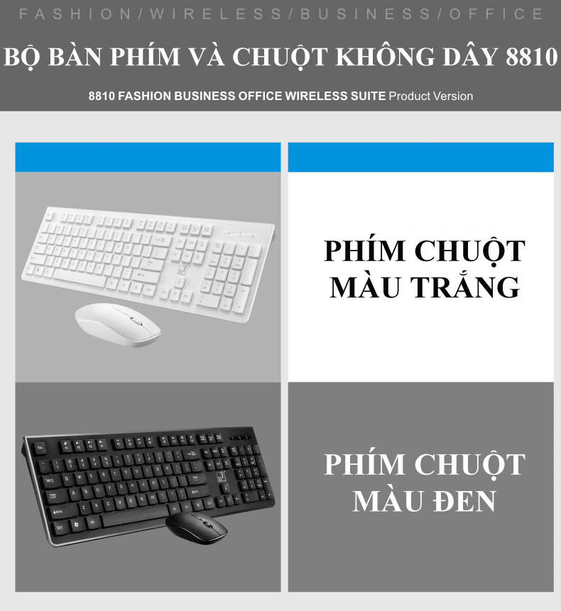 Bàn phím và Chuột không dây 8810