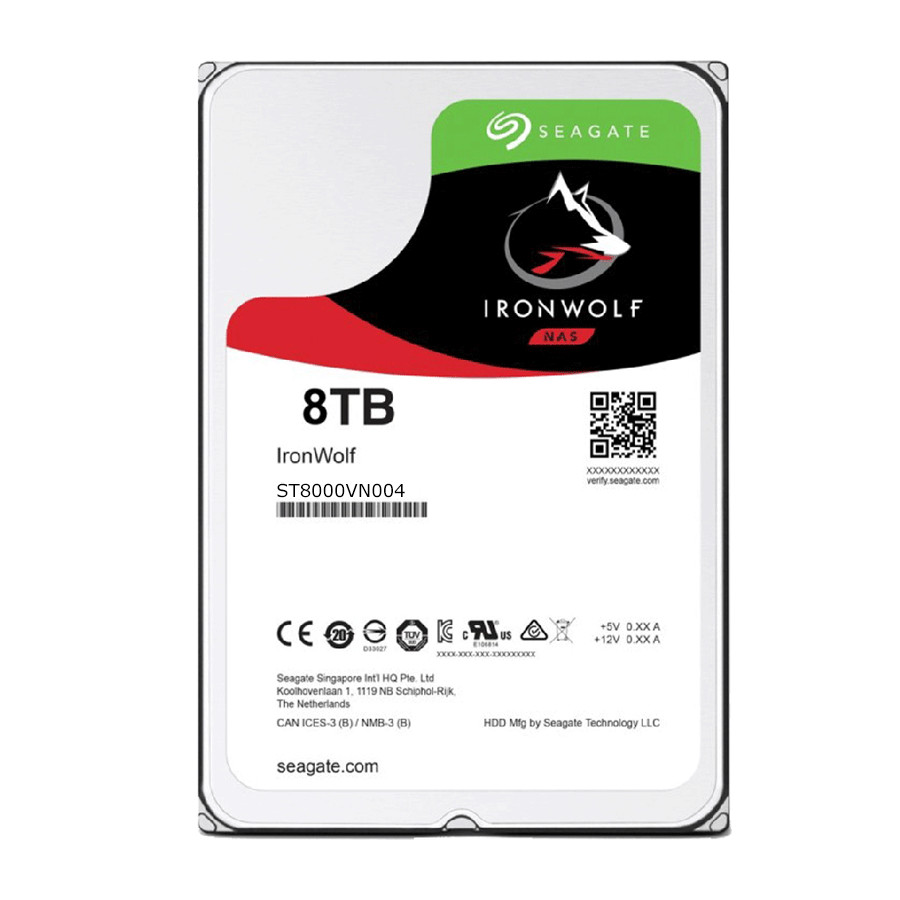 Ổ cứng NAS Seagate Ironwolf 8TB 3.5 Sata 3 ST8000VN004 - Hàng Nhập Khẩu