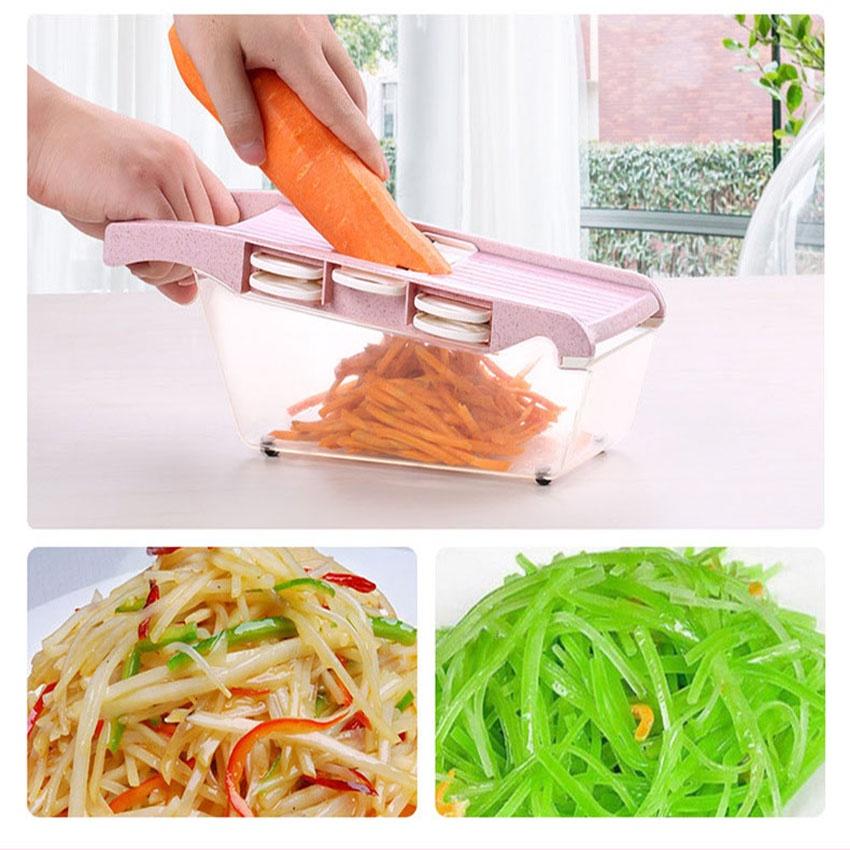 Bộ dụng cụ nạo rau củ quả đa năng, Dụng Cụ Nạo Cắt Lát Rau Củ 10 món, Bộ Dụng Cụ Cắt - Thái - tỉa Rau Củ