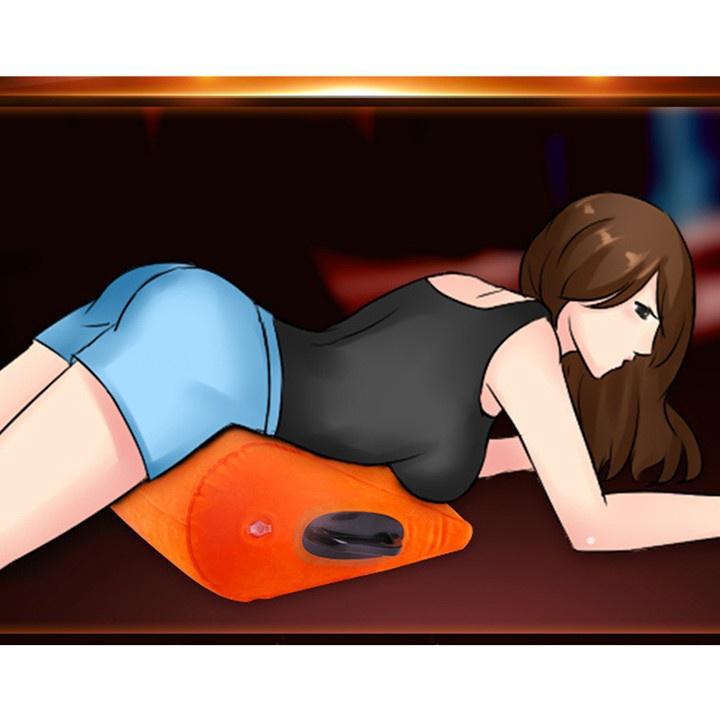 Gối đệm bơm hơi hình tam giác hỗ trợ lưng cơ thể nâng cao tiện dụng cho các cặp đôi