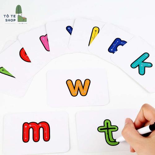 Spelling game, Trò chơi đánh vần ghép từ vựng tiếng Anh, Đồ chơi Tiếng Anh Cho bé, có các chữ cái và thẻ bằng tiếng anh