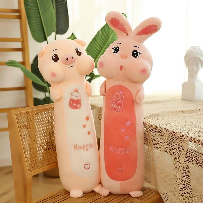 Gối ôm Thỏ, Heo bình sữa 90cm, 110cm