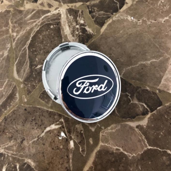Logo chụp mâm bánh xe ô tô Ford đường kính 60mm Nhựa ABS