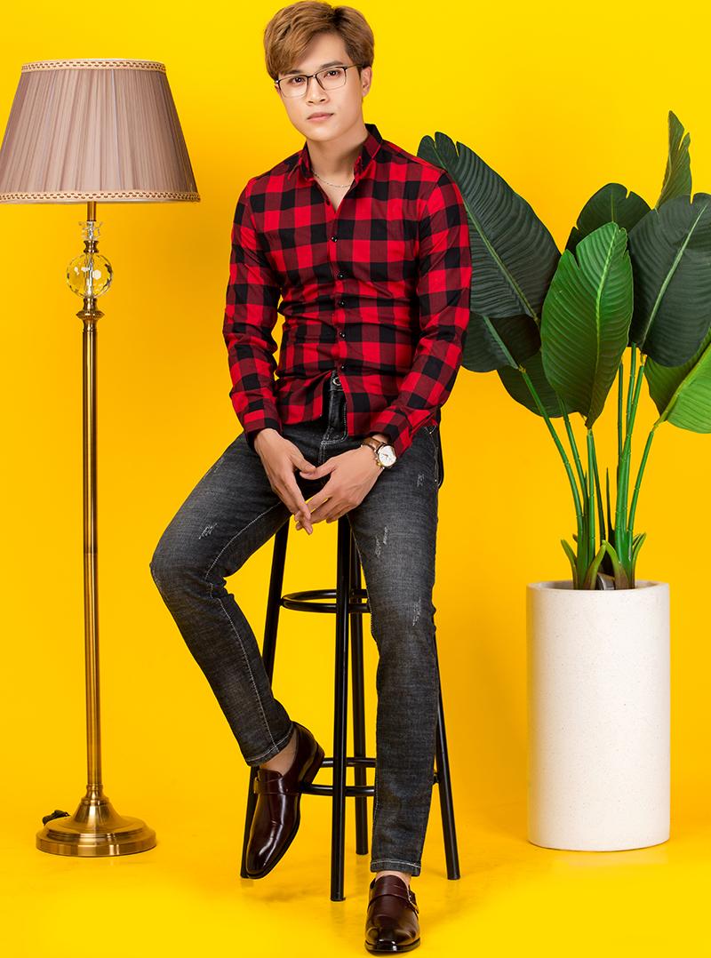Áo sơ mi Caro Titishop SM1179 Đỏ