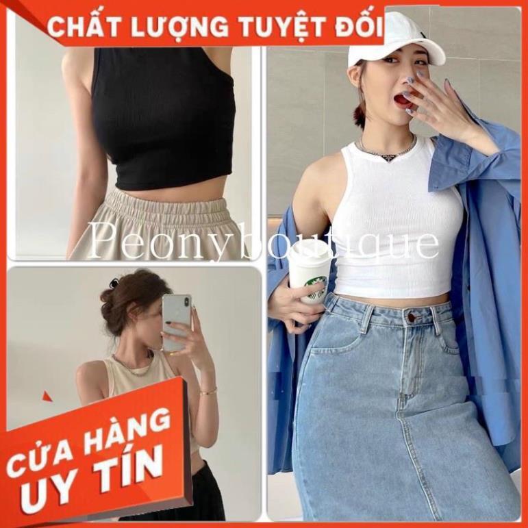 Áo Ba Lỗ Nữ Xuất Khẩu Dáng Croptop Cotton Tăm Siêu Mềm Mịn