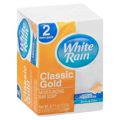 Xà bông cục White Rain Moisturizing Classic Gold loại 115g x 2 cục - USA