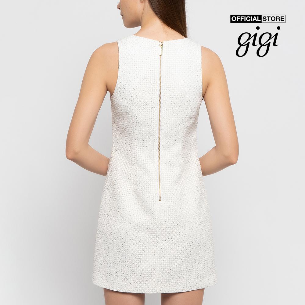 GIGI - Đầm mini chữ A cổ tròn sát nách trẻ trung G2101D221118