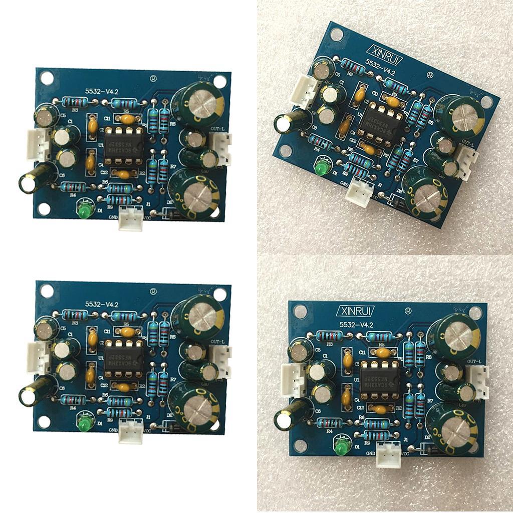 2 Pieces Pre-amp Amplifier Board Double Panel 12-35V Digital Audio Module