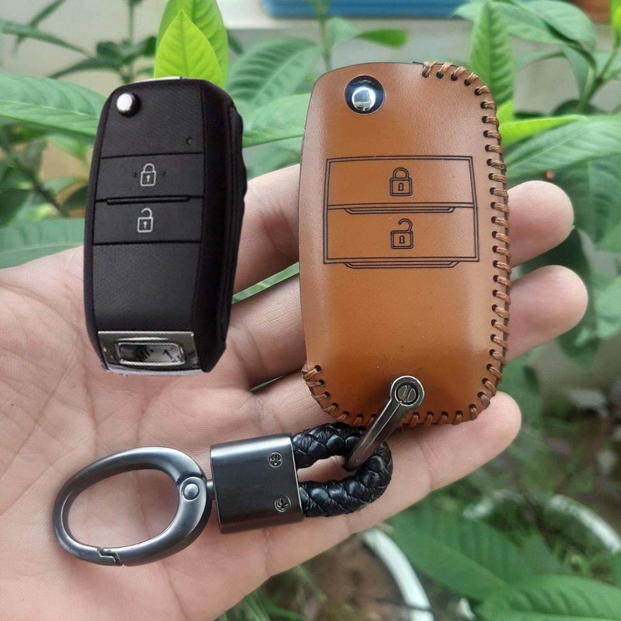 Bao Da Chìa Khóa KIA . Da Bò THẬT, Khắc Tên + Số ĐT