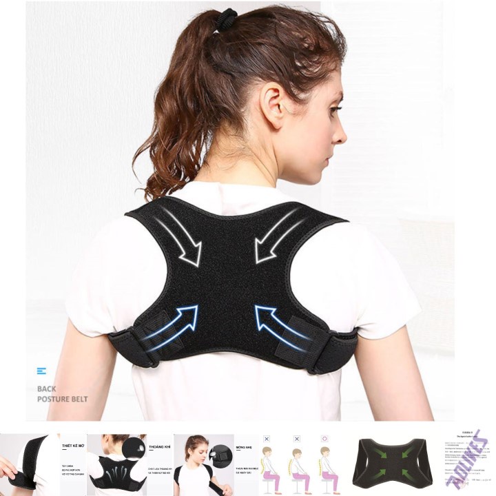 Đai chống gù lưng AL 3103 áo cố định xương đòn trợ lực vẹo thẳng cột sống