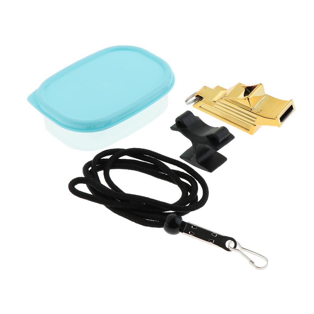 2PCs Pealess Sport Coaches  for Football Soccer Safety Referee Gold