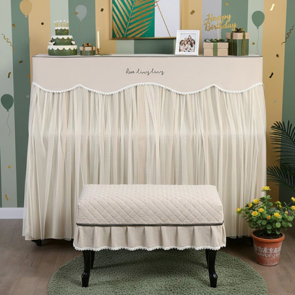Khăn phủ đàn piano phong cách Hàn quốc hiện đại sang trọng phủ kín toàn bộ đàn chống bụi chống xước - Hàng chính hãng