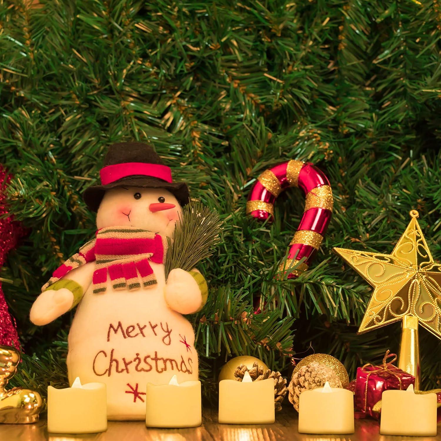 12 Nến LED Tuổi thọ pin 120 giờ, Nến Tealight không cháy, Trang trí theo tâm trạng trong nhà/ngoài trời cho Giáng sinh, Phục sinh, Đám cưới