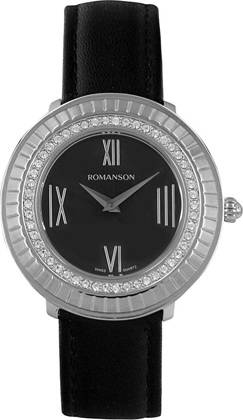 Đồng Hồ Nữ Dây Da Romanson RL0385TLWBK - Đen