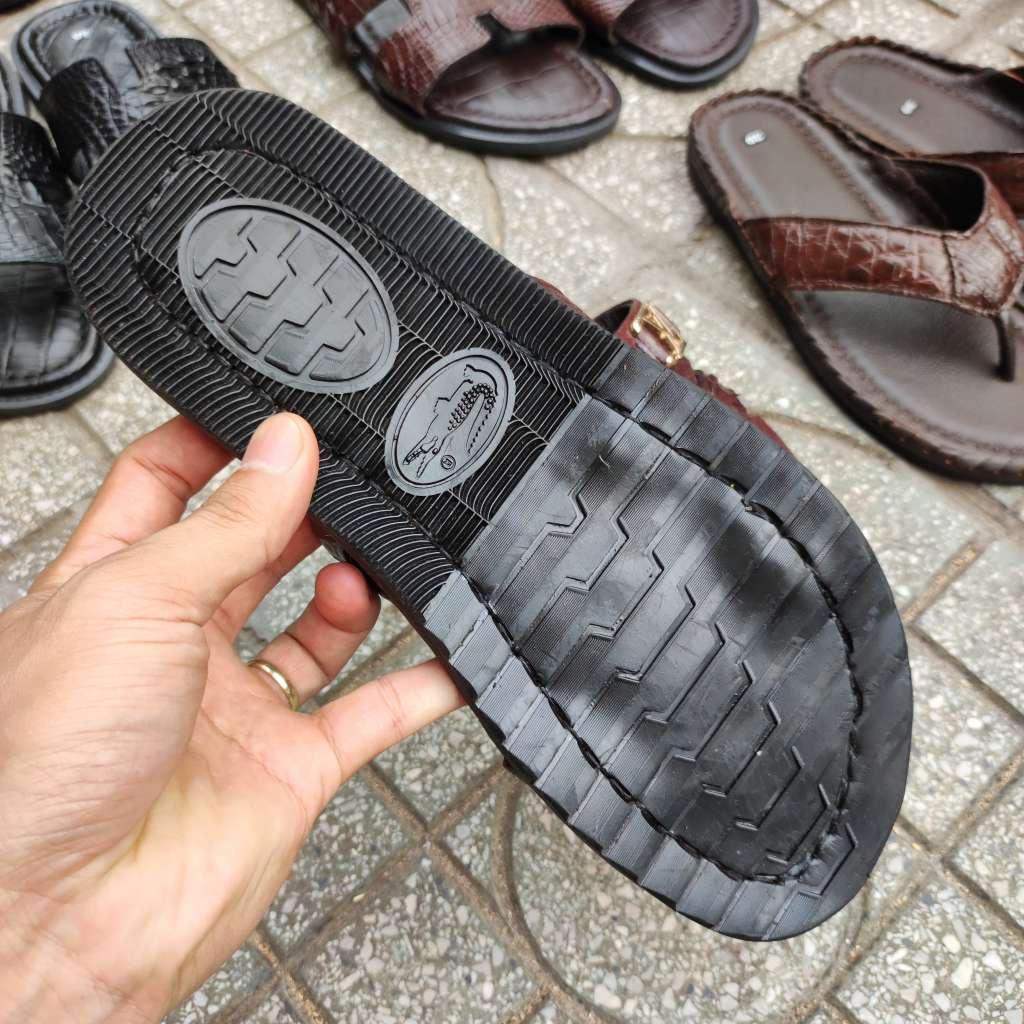 Dép sandal Da cá sấu đẹp lịch sự - Rất phù hợp người lớn tuổi!