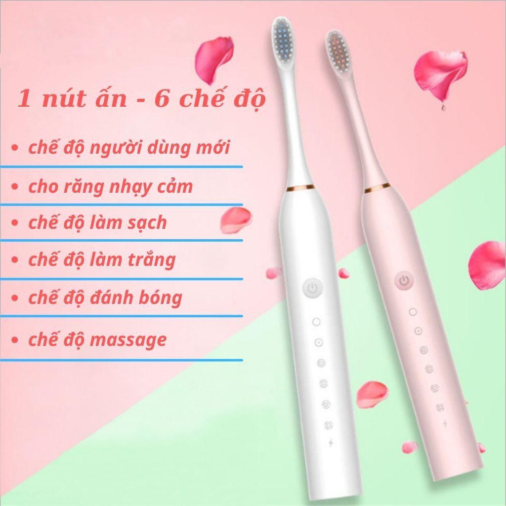 Bàn chải đánh răng điện tự động Sonic NT-X3, Kèm 4 đầu bàn chải tiện dụng