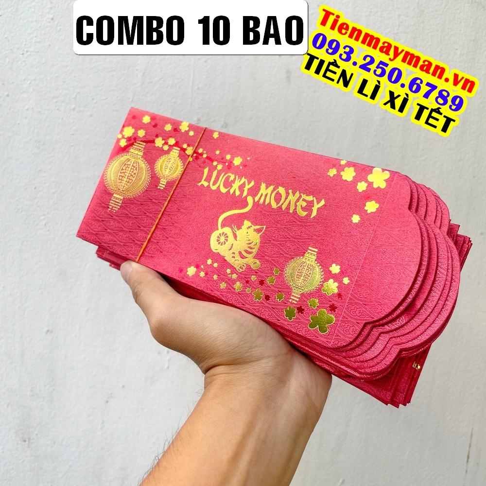 COMBO 10 Thiệp Lì Xì LUCKY MONEY Hình Mèo Màu Đỏ Giấy Thơm Sang Trọng Lịch Sự Lì Xì Tết - Quà Tết Độc - PASA COLLECTION