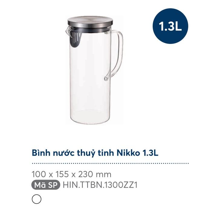 Hũ thuỷ tinh nắp tre Nikko (500 - 1000 - 1500)ml - Hàng chính hãng INOCHI – Tiêu chuẩn nhật bản