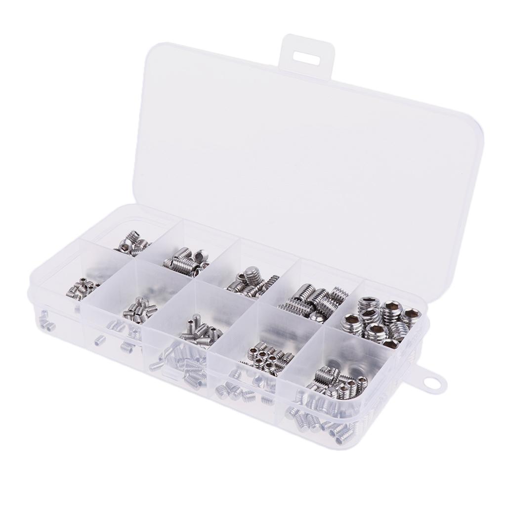 Các Loại 300 Miếng Allen Lục Giác Ốc Vít Máy Không Đầu Tuýp Lục Giác Bu Lông