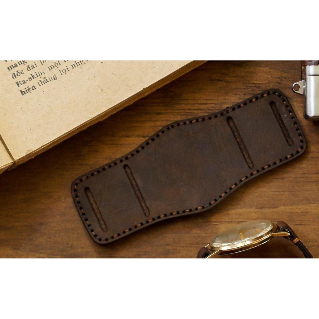 COMBO dây đồng hồ Bundstrap RAM B2 và dòng RAM Green   Da bò xanh lục