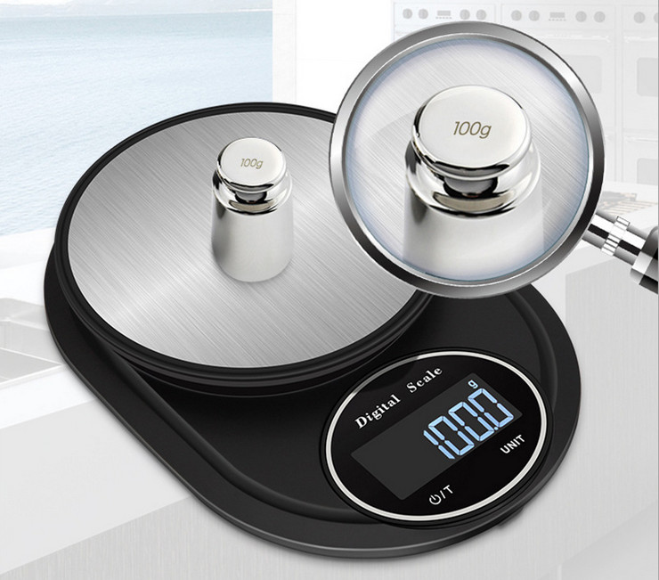 Cân điện tử nhà bếp độ chính xác cao Digital Electronic Scale cảm ứng vân tay chống nước 3KG 5KG 10KG cân nhà bếp cân thực phẩm cân tiểu ly