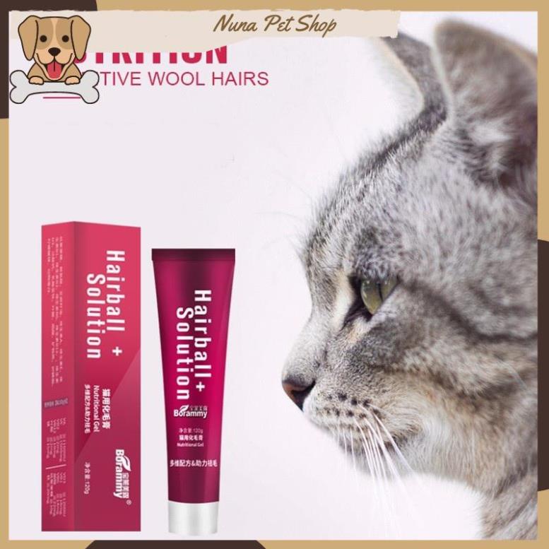 Gel dinh dưỡng cho mèo Hairball Solution giúp tiêu búi lông, dưỡng lông mềm mượt 120g