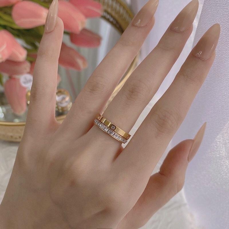 Nhẫn titan 2 chiếc không đen không gỉ