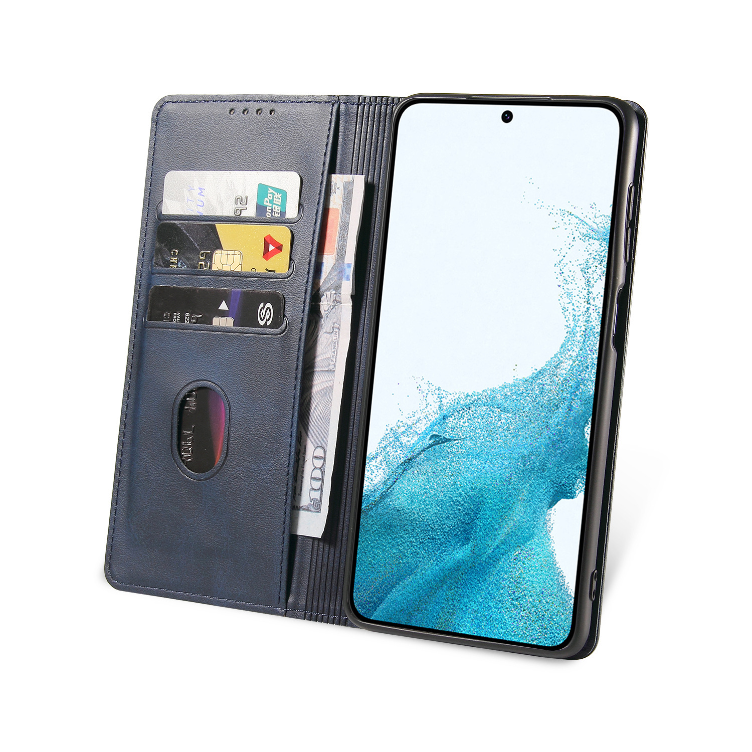 Bao da ốp lưng dành cho Samsung A14 4G, A14 5G, A04, A04s, A24, A34 5G, A54 5G, A05, A05s, M14 5G, M34, M54 dạng ví cao cấp, kiểu dáng thời trang có ngăn đựng thẻ tiện lợi