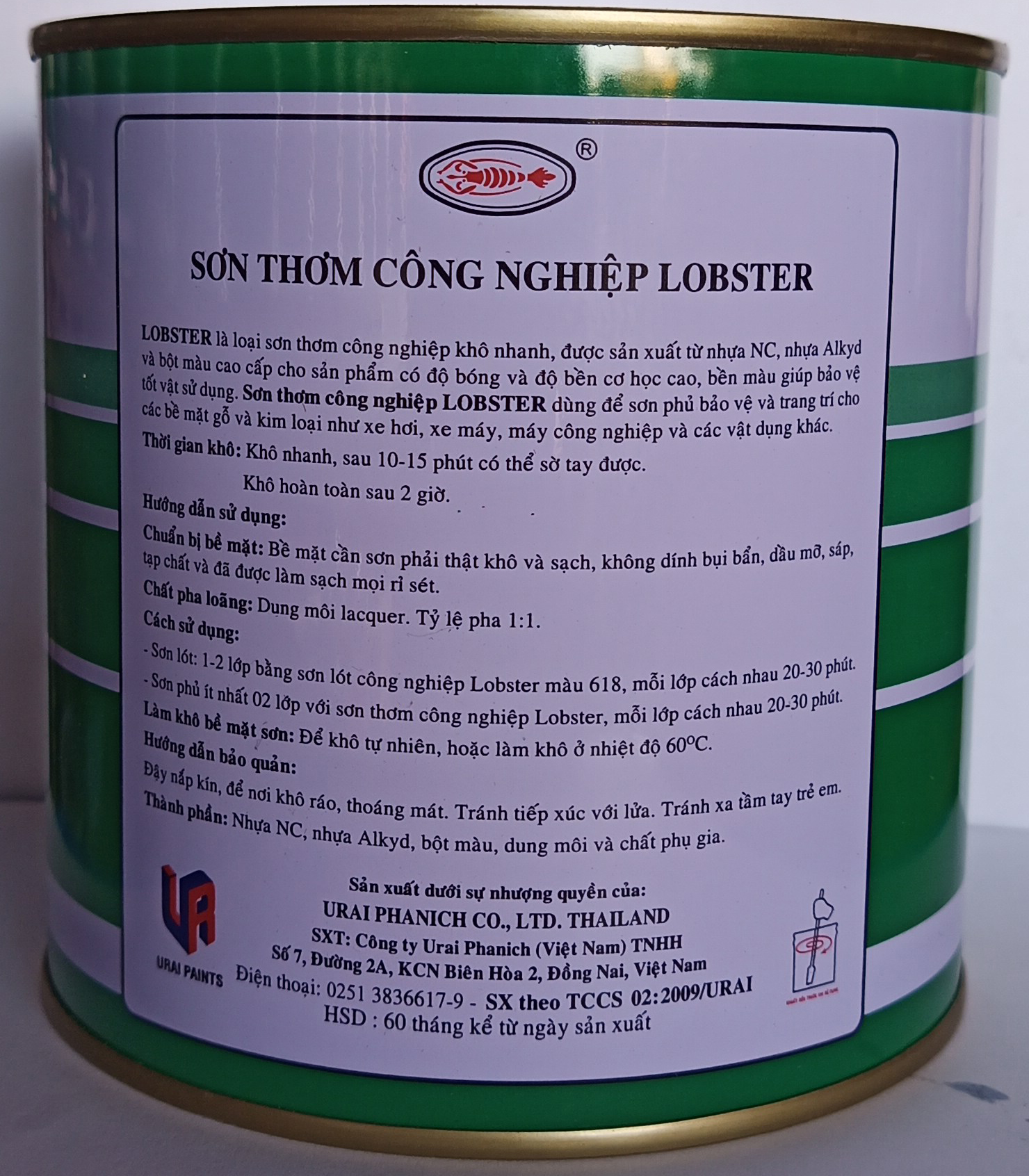 SƠN THƠM CÔNG NGHIỆP LOBSTER 800ML