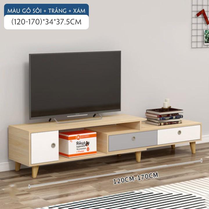 Kệ Tivi bằng gỗ, Kệ tủ phòng khách cao cấp có thể kéo dài BLUE HOUSE – H134.