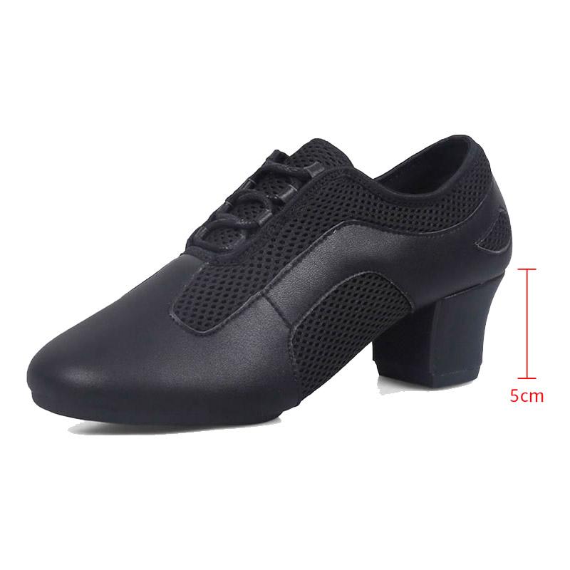 Giày khiêu vũ Latin Phụ nữ Jazz Salsa Ballroom Giày nữ cao gót nữ cô gái Tango Hip-Hop Sneakers Modern Dance Sneakers Nữ Color: Black 3.5cm Shoe Size: 4.5