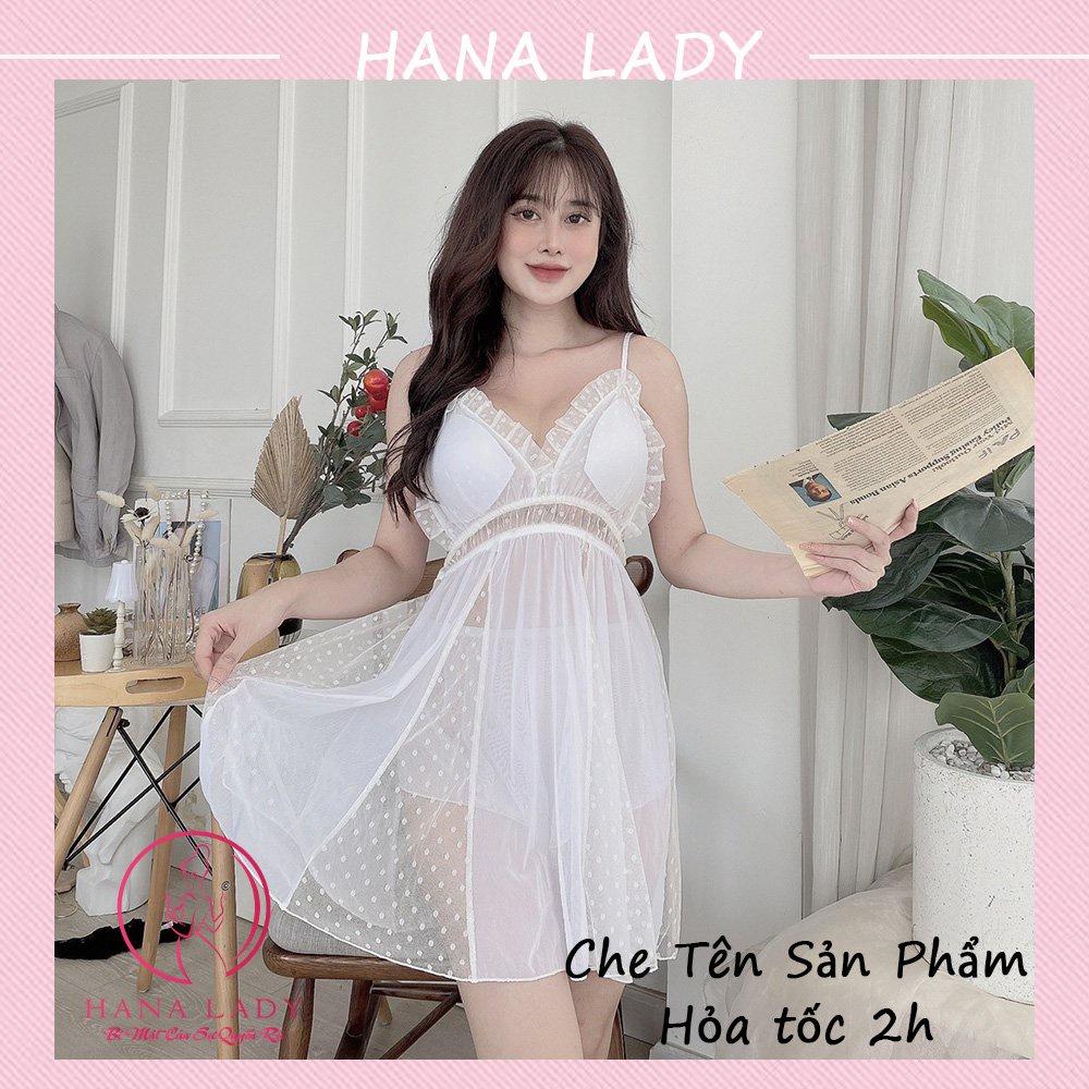 Váy ngủ sexy siêu mỏng - Đầm ngủ gợi cảm xuyên thấu voan lụa kèm quần VN481