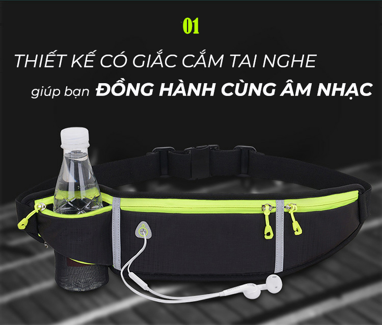 Hình ảnh Túi Đeo Hông,Đai Đeo Chạy Bộ Tập Thể Dục Phản Quang Chống Thấm Nước Cao Cấp Đại Nam Sport