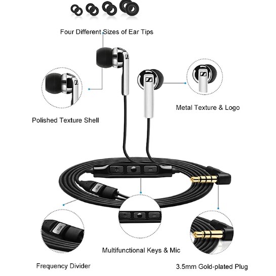 Tai nghe SENNHEISER CX 2.00i - HÀNG CHÍNH HÃNG