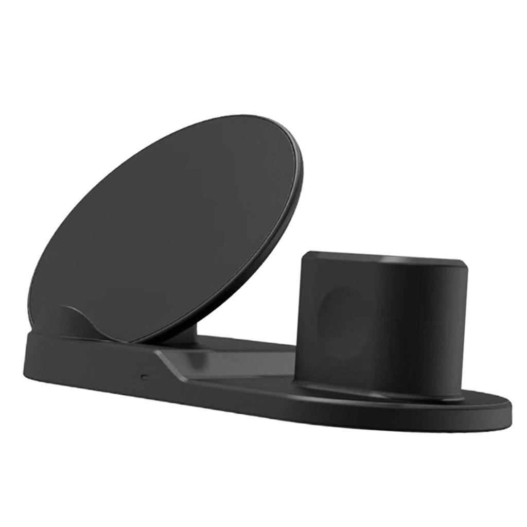 3 In1 10W Wireless Fast Charging Dock Cradle for / Black