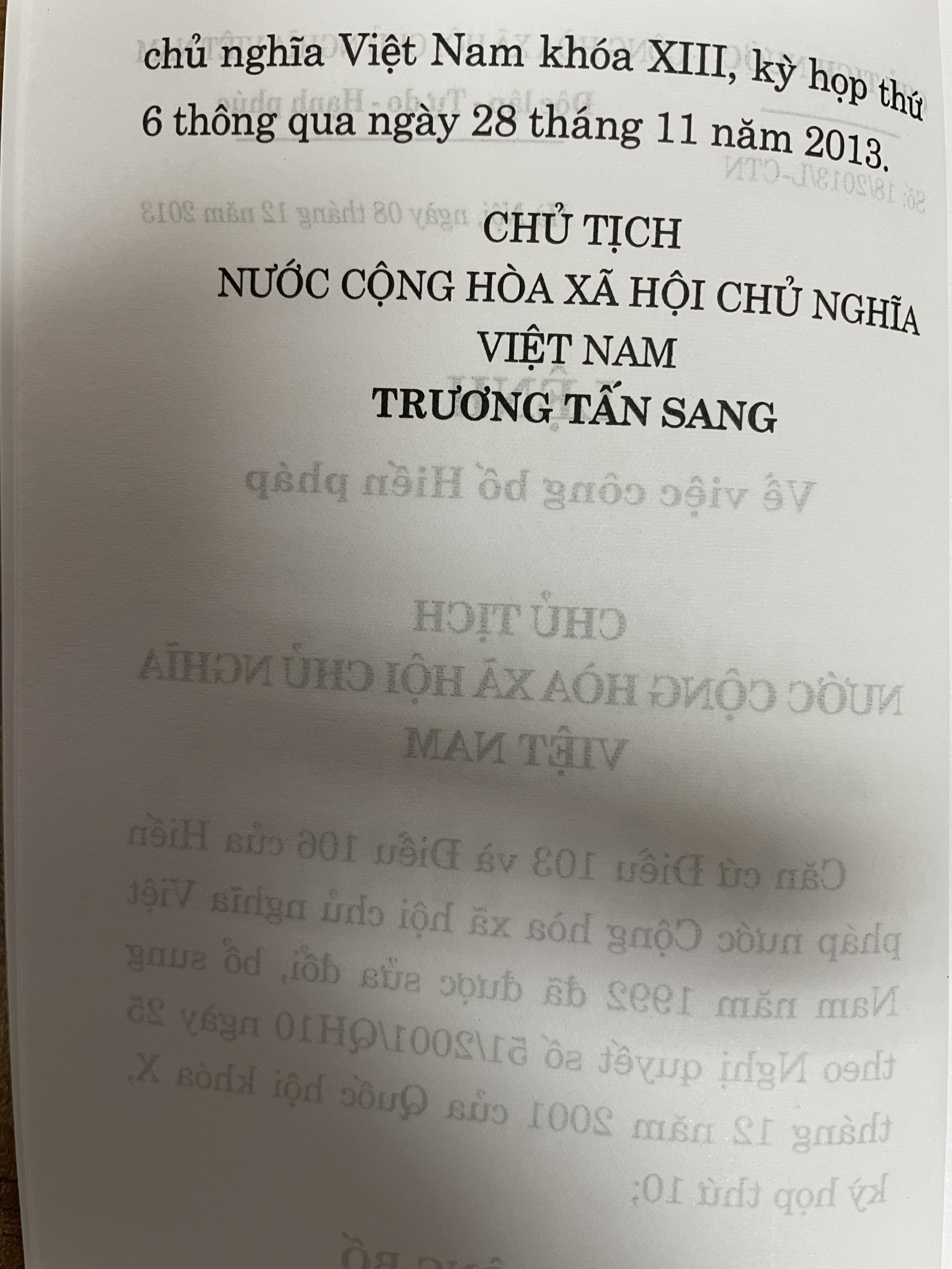 Hiến pháp Nước Cộng hoà xã hội chủ nghĩa Việt Nam