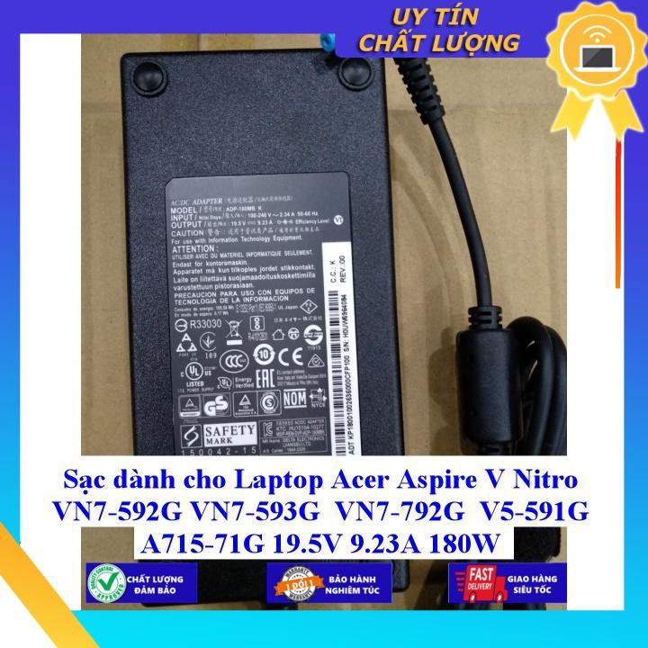 Sạc dùng cho Laptop Acer Aspire V Nitro VN7-592G VN7-593G VN7-792G V5-591G A715-71G 19.5V 9.23A 180W - Hàng Nhập Khẩu New Seal