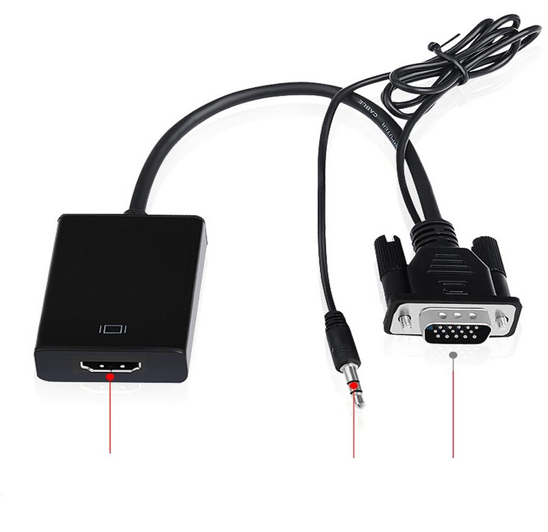 Bộ Cáp chuyển đổi tín hiệu từ VGA sang HDMI Audio Hàng Cao Cấp