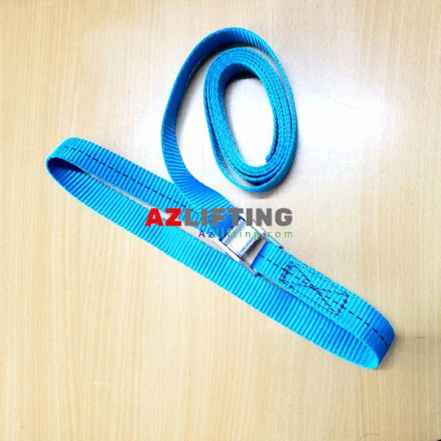 Dây chằng hàng khóa cam 500kg bản 25mmx2m màu xanh