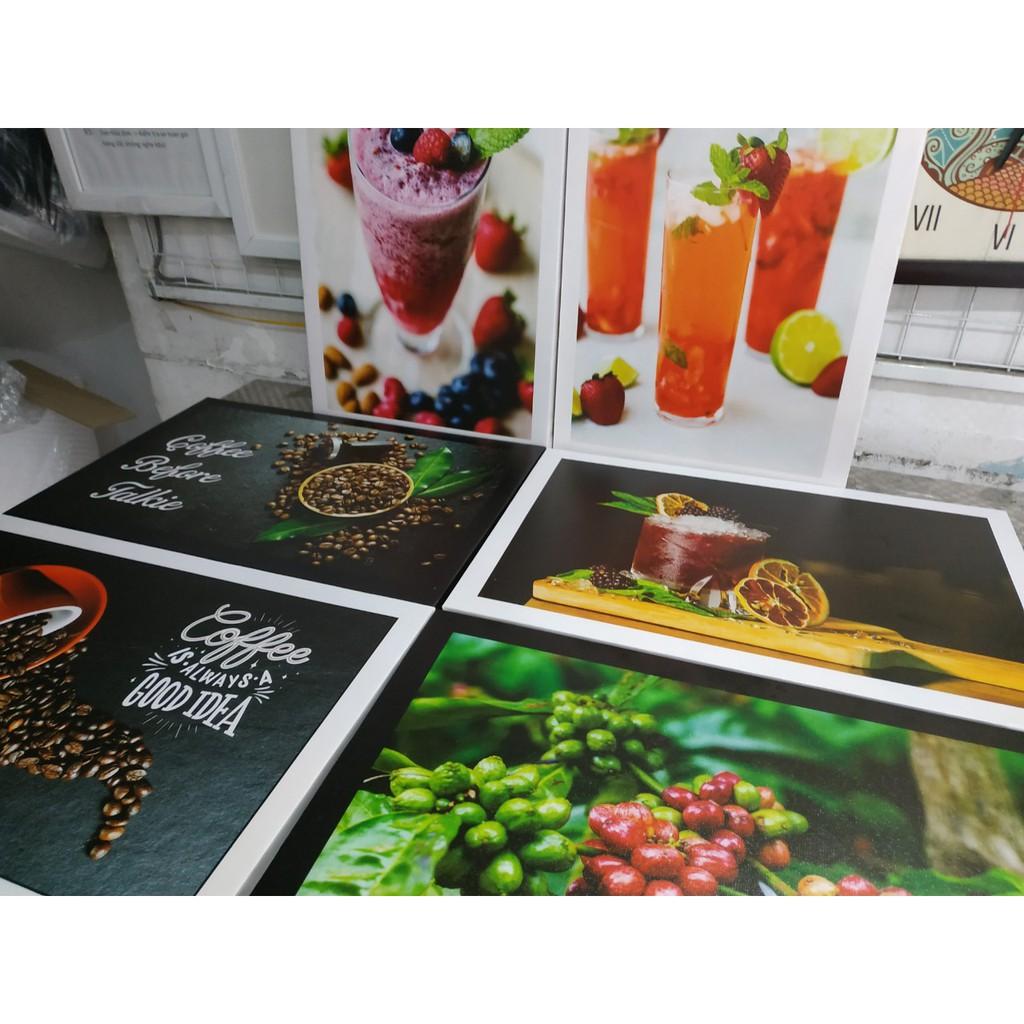 Bộ 5 tranh cho quán cà phê “Hạt cà phê thiên nhiên” | Tranh cây cafe W4231