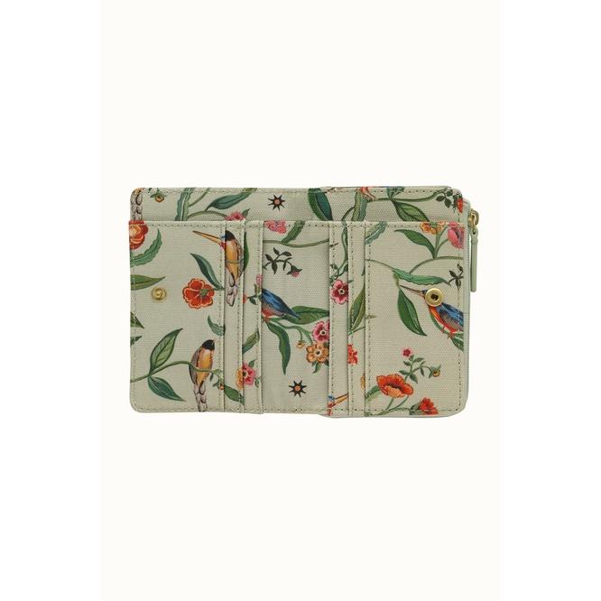 Cath Kidston - Ví nữ ngắn/Slim Pocket Purse - Summer Birds - Green -1049299