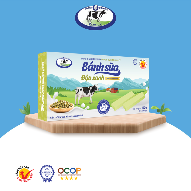 BÁNH SỮA ĐẬU XANH Long Thành Premium 120g